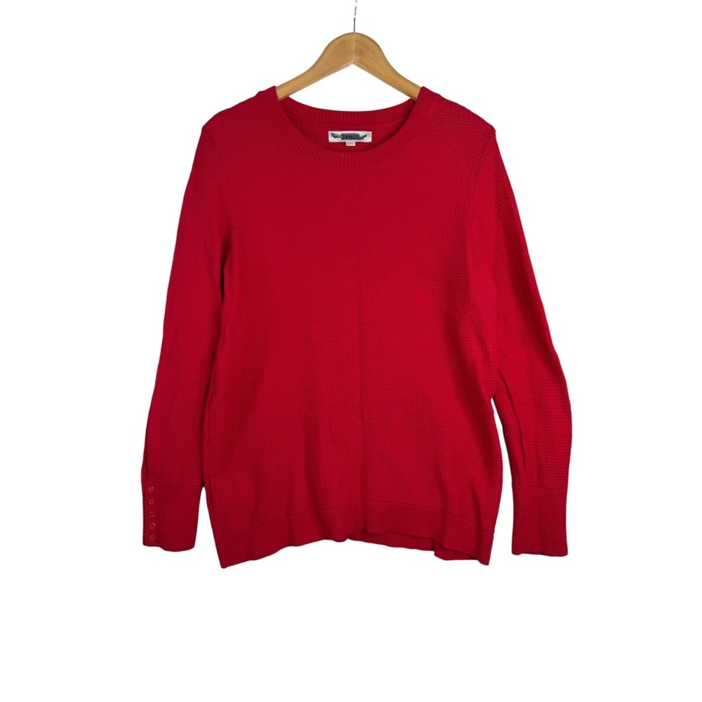 Loft Women's Crewneck Long Sleeve Sweater size XXL Red